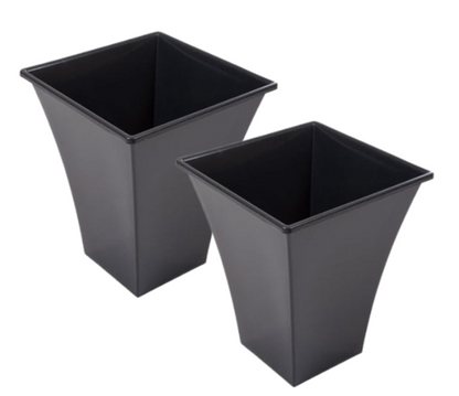Wham Black Square Metallica Pot 23cm H307 | 2 Pack