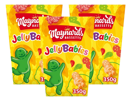Maynards Bassetts Jelly Babies Sweets Carton 3 x 350g