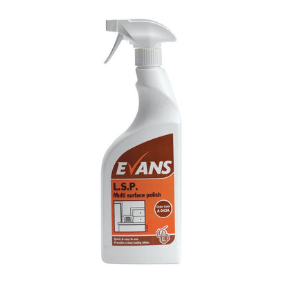 Evans L.S.P. Perfumed Furniture Polish and Window Cleaner Spray Bottle 750ml