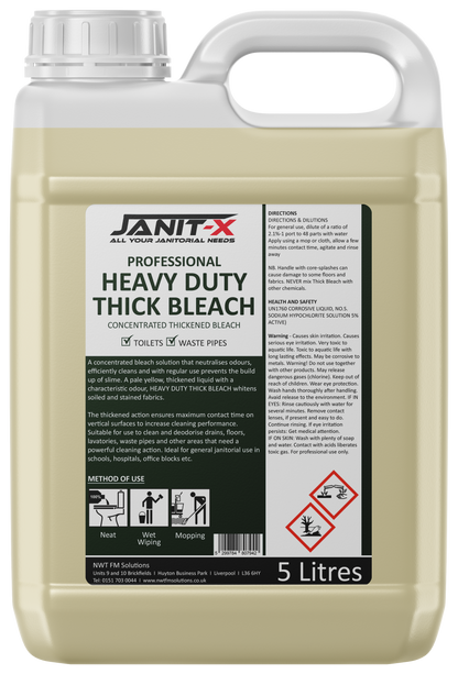 Janit-X Professional Low Odour Extra Thick Bleach 5 Litre