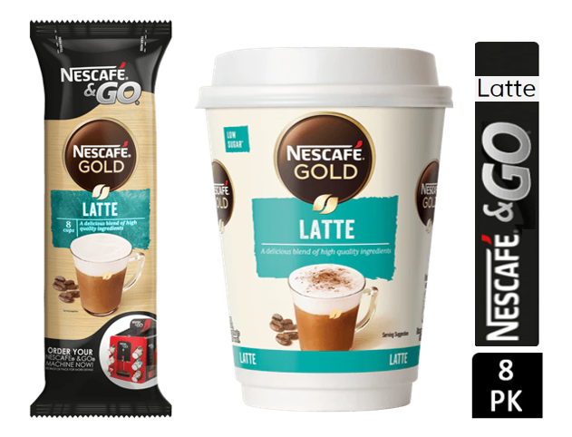 Nescafe &Go! Gold Latte 8 x 12oz Cups