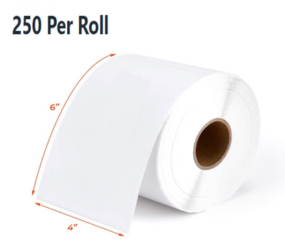 Roll-X Thermal Shipping Labels for Zebra Printer 6x4inch 250 Per Roll