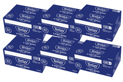 Tetley 4 Pint Bulk Brew Teabags | Catering Large Tea Bags | 82 Bulk 4 Pint Bags