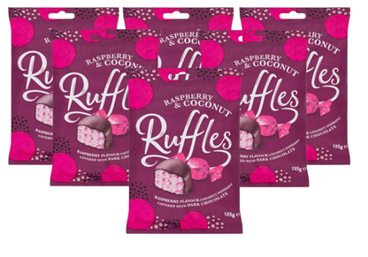 Ruffles Raspberry & Coconut 135g | 6 x Pack Bundle