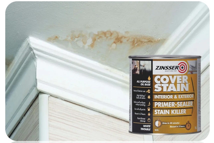 Zinsser Cover Stain Primer & Sealer | Interior and Exterior | 1 Litre