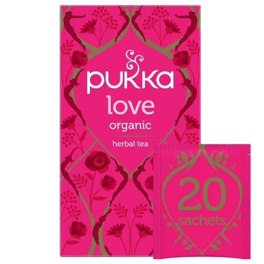 Pukka Tea Organic Love Envelopes 20's , Chamomile Rose & Lavender.