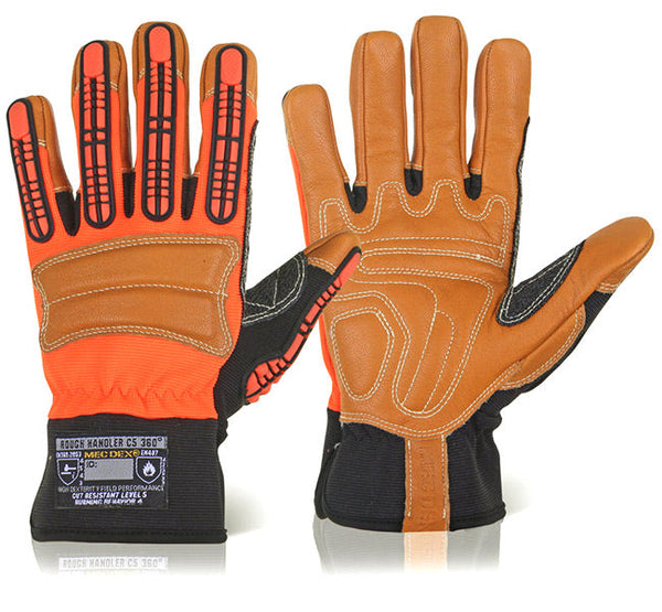 MECDEX ROUGH HANDLER C5 360 MECHANICS GLOVES - {ALL COLOURS / SIZES}