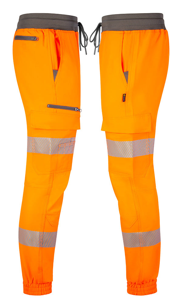 Beeswift Mens Hi-Vis Orange Work Joggers ALL SIZES
