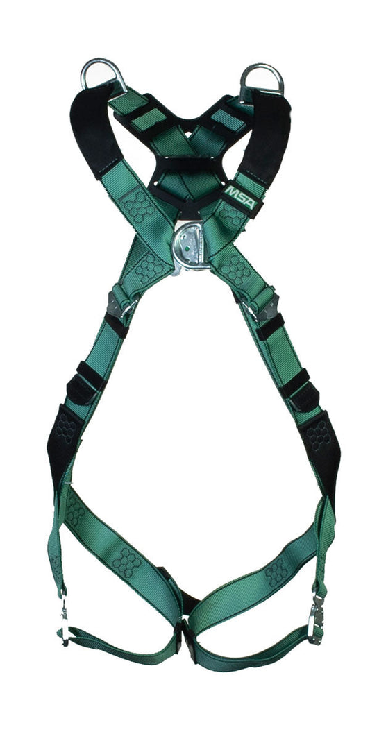 Msa Standard V-Form Back/Chest/Shoulder D-Ring Bayonet Harness Green Standard