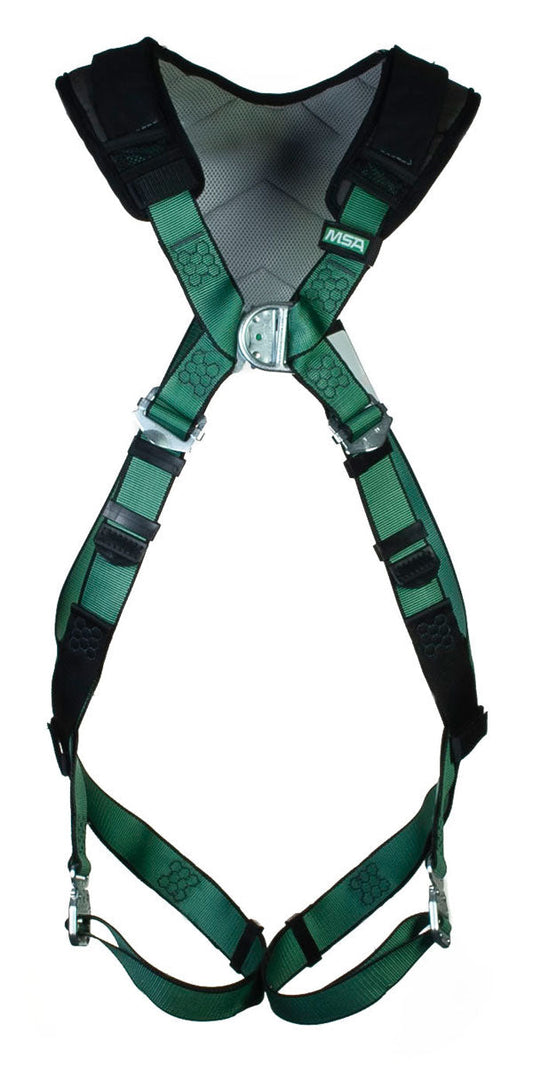 Msa XS V-Form Back/Chest D-Ring Bayonet Harness Green XS