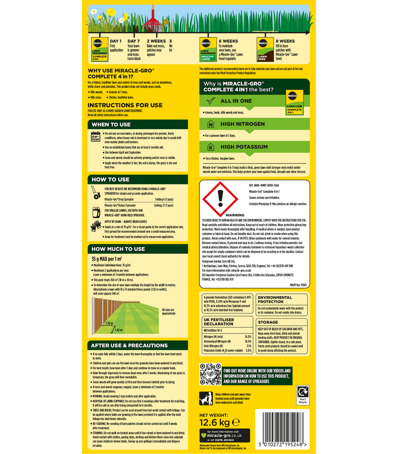 Miracle-Gro Evergreen Complete 4-In-1 360m2