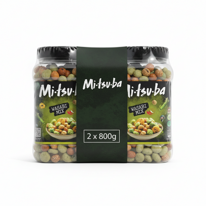 Mitsuba Wasabi Snack Mix 800g | 1 x 800g Resealable Tub