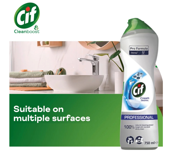 Cif Pro Formula Original Cream Cleanser 750ml | 3 Pack Bundle