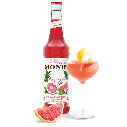 MONIN Pink Grapefruit Syrup Sweet and Juicy 700ml (Glass Bottle)