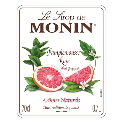 MONIN Pink Grapefruit Syrup Sweet and Juicy 700ml (Glass Bottle)