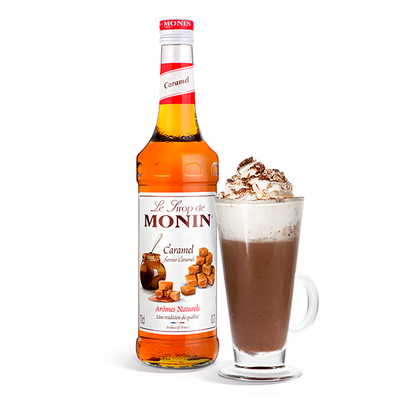 MONIN Premium Caramel Coffee & Cocktail Syrup 700ml Glass Bottle & Discounted Pump Offer