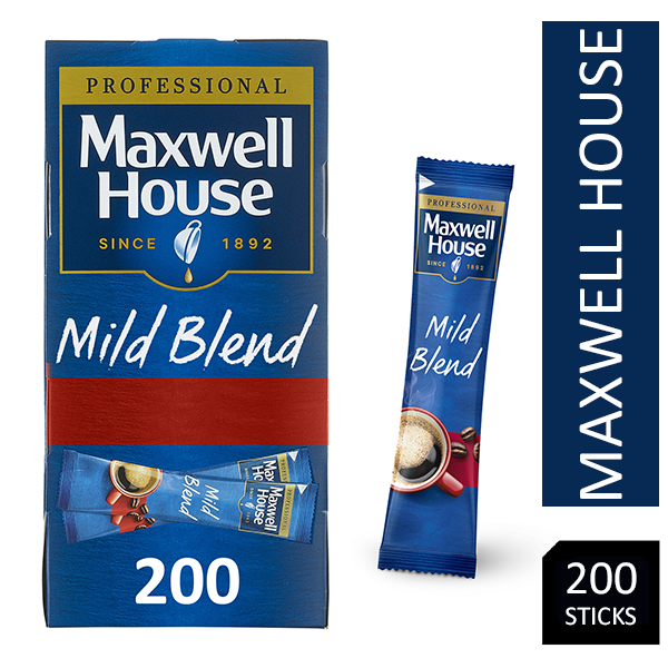 Maxwell House Mild Instant Coffee Box of 4 x 200 Sticks