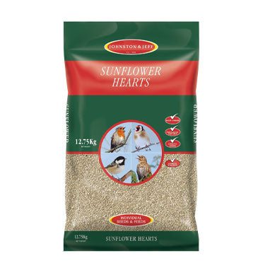 Johnston & Jeff Bird Food Seed Sunflower Hearts 12.75kg