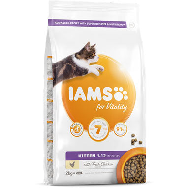 IAMS for Vitality Kitten Dry Cat Food Fresh Chicken 2kg