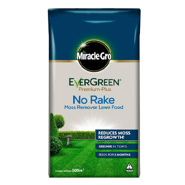 Miracle-Gro EverGreen Premium Plus No Rake Moss Remover Lawn Food 20kg - 200m2