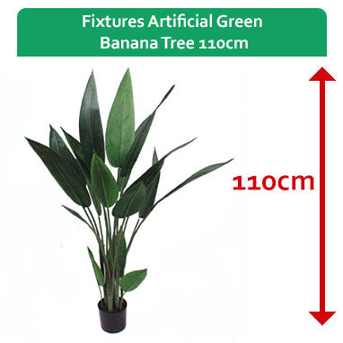 Fixtures Artificial Green Banana Tree 110cm