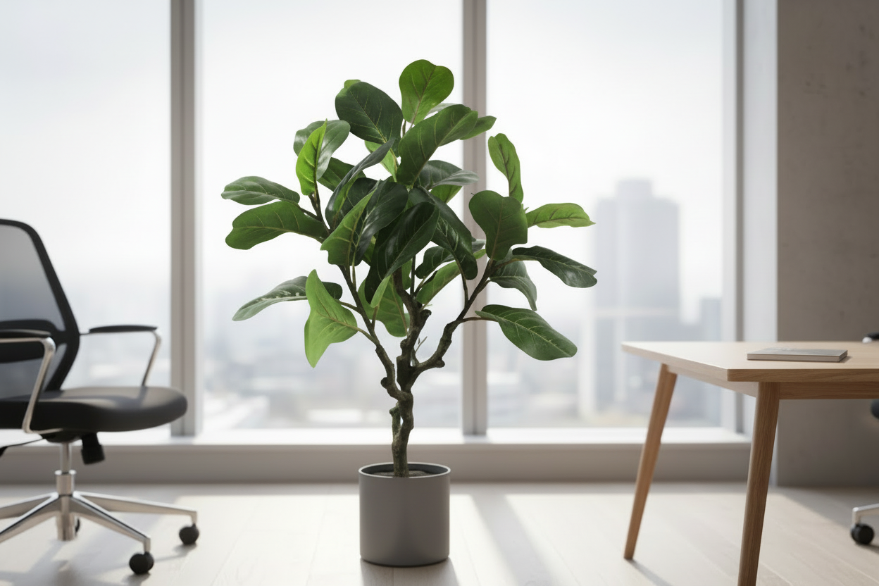 Fixtures Artificial Green Ficus Iyrata Tree 80cm