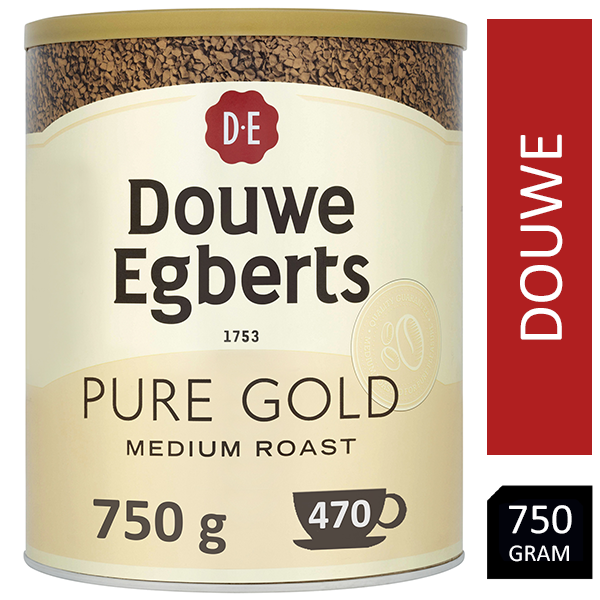 Douwe Egberts Pure Gold Instant Coffee 750g Tin - UK BUSINESS SUPPLIES