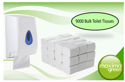 Maxima Bulk Pack Toilet Tissue 2-Ply 300 Sheets White (Pack of 30)