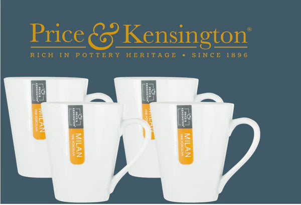 Price & Kensington Simplicity Premium Porcelian White Conical Mug (12 Pack)