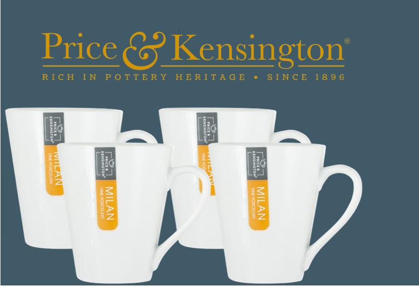 Price & Kensington Simplicity Premium Porcelian White Conical Mug 10oz / 285ml