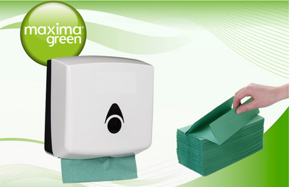 Maxima Green C-Fold Hand Towel 1-Ply Green (Pack of 2880) MAx5053