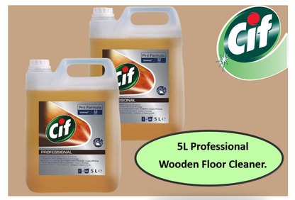 Cif Professional Wood Floor Cleaner Concentrate 5 Litre {Makes Approx 66 Buckets}