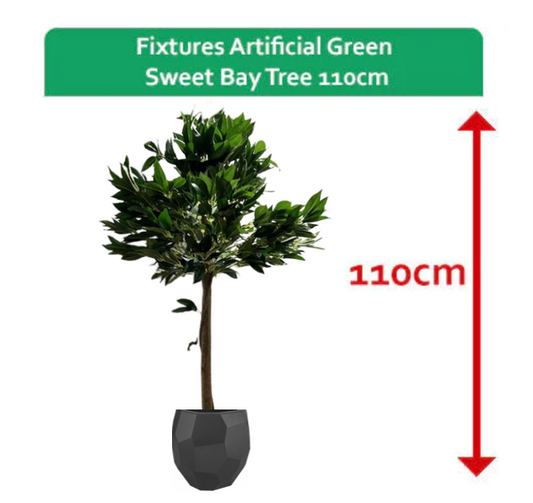 Fixtures Artificial Green Sweet Bay Tree 110cm