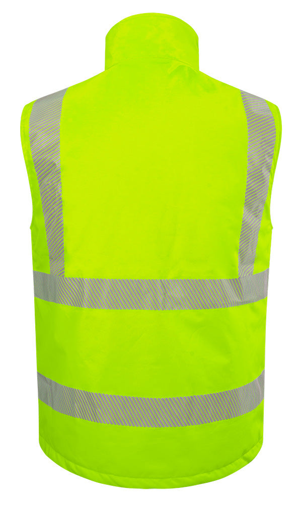 Mens Bodywarmer Fluorescent Yellow ALL SIZES