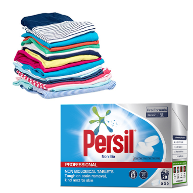 Persil Professional Non-Bio  56's Pre-Dosed Laundry Tablets