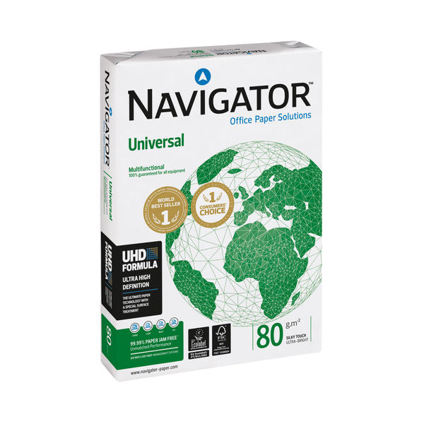 Navigator Universal A4 Paper 80gsm White (Pack of 500) NAVA480