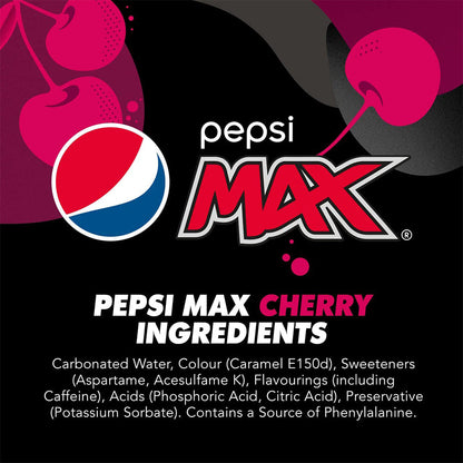 Pepsi Max No Sugar Cherry Cans 24 x 330ml