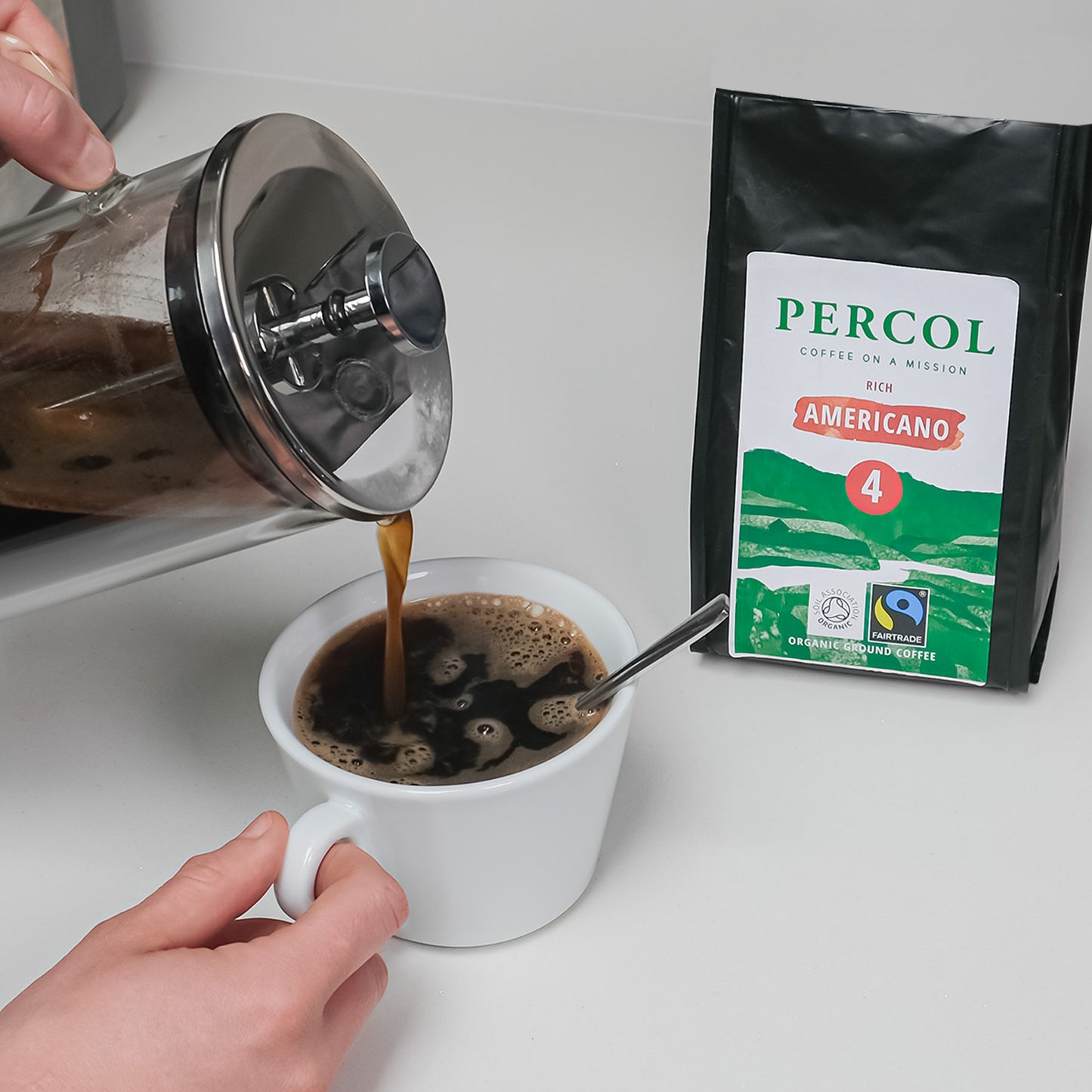 Percol Fairtrade Colombian Ground Coffee 200g