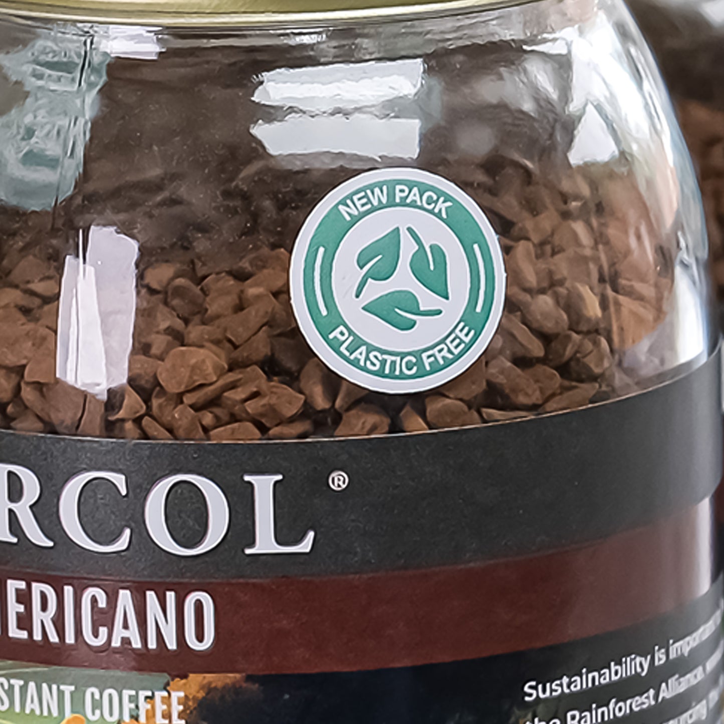 PERCOL Rainforest Alliance All Day Americano Instant Coffee 100g