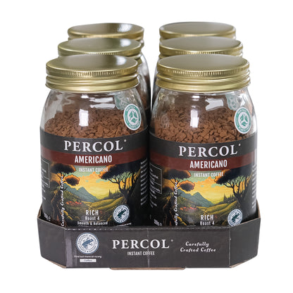 PERCOL Rainforest Alliance All Day Americano Instant Coffee 100g