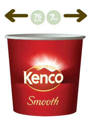 Kenco In-Cup Smooth Roast White 7oz x 25's, 76mm