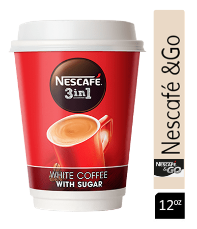 Nescafe &Go! 3in1 , Coffee, Whitener & Sugar 8 x 12oz Cups