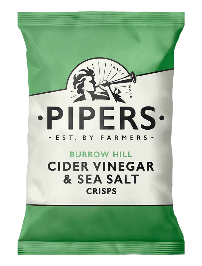 Pipers Gluten-Free Cider Vinegar & Sea Salt Crisps Multi-Pack | 24 x 40g.