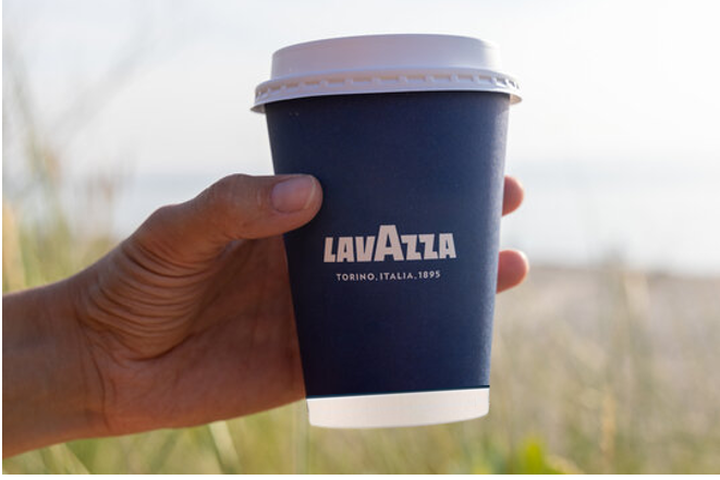 12oz Blue & White Double Walled Lavazza Paper Cups 25's