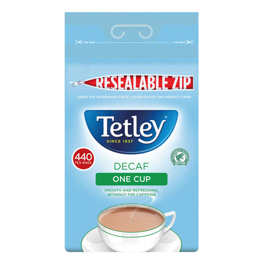 Tetley 440 One Cup Tea Bags Decaffeinated