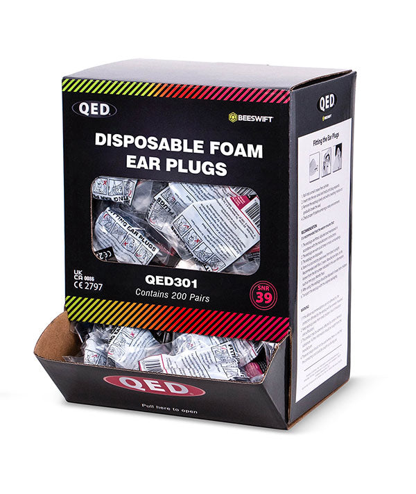 Beeswift Qed Disposable Foam Ear Plugs Blue  Box 200's