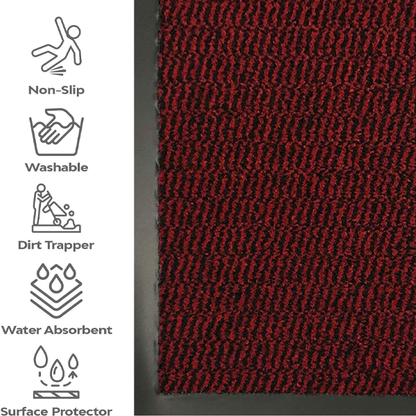 Fixtures Barrier Doorway Door Floor Mat 80cm x 120cm Red