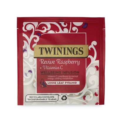Twinings Premium Raspberry Revive Loose Leaf Pyramid Teabags Enveloped 15's