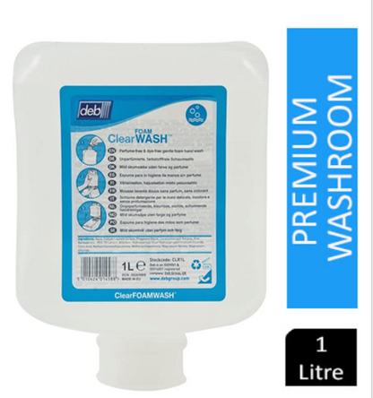Deb Refresh Clear FOAM Wash 1 Litre Cartridge {CLR1L} - UK BUSINESS SUPPLIES