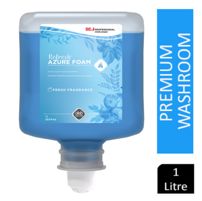 Deb Refresh Azure Foam Wash 1 Litre Cartridge AZU1L